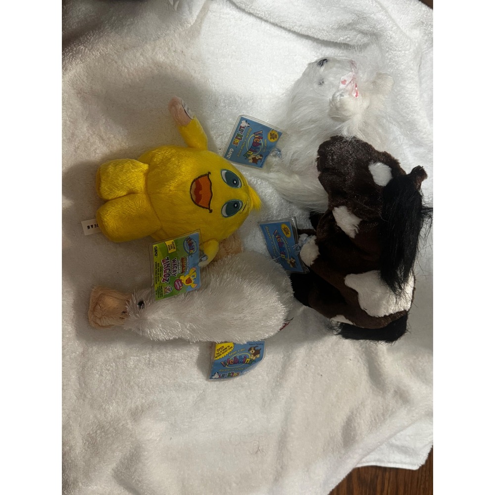 Webkinz Lil Kinz Plush Lot of 4 Wacky Zingoz Yorkie Googles Paint Horse NWT